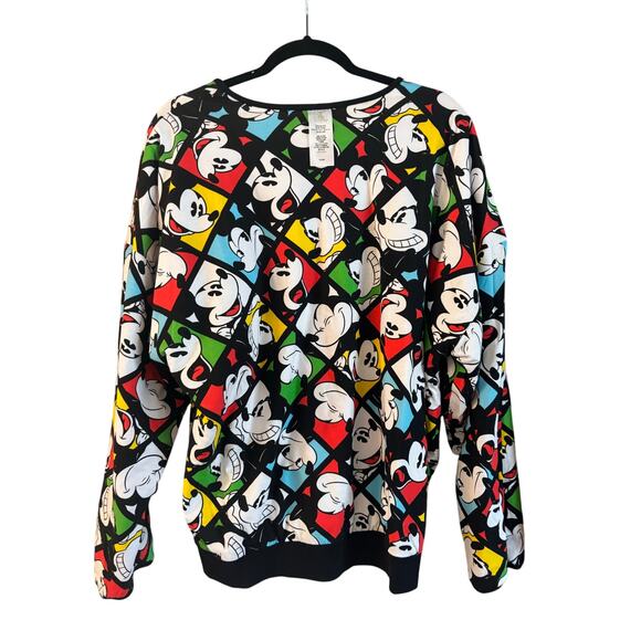 Walt Disney World Parks Mickey Reversible Pullover Sweater Multicolor Size M/L - Picture 8 of 8